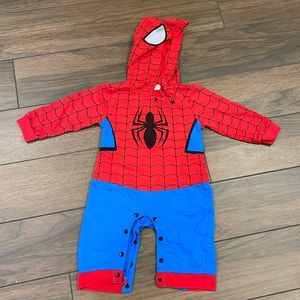 Halloween Costume Spider Man Jumpsuit Onsie - 12-18mos
